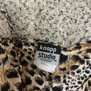 Leopard Print Dress with Black Trim Brown thumbnail 2