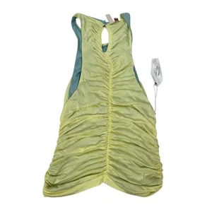 Pilcro XS Reversible Ruched Tank Top Blue Yellow Anthropologie NWT‎ Y2K thumbnail 3
