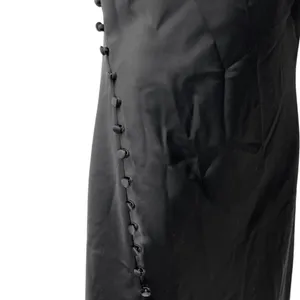 Zara Black Silk Satin Sleeveless Cami Camisole Cowl Neck Midi Tank Slip Dress L thumbnail 4