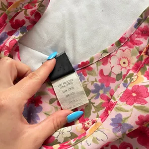 Vintage 90s Knapp Studio Mini Shift Dress Pink Floral Sleeveless V-Neck Whimsy thumbnail 3