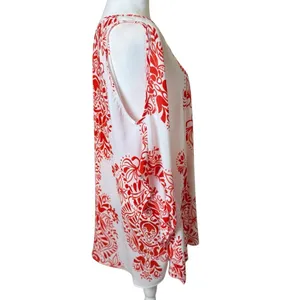 Show Me Your Mumu Peta Boo Tunic Top Dress‎ Red White Small Oversized Artsy Boho thumbnail 8