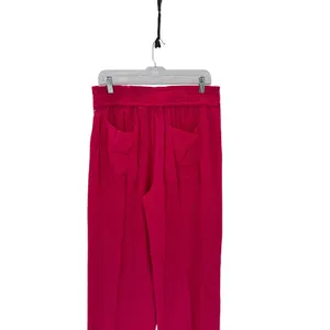 French Laundry bright pink crepe drawstring wide leg pants size L vacation thumbnail 6