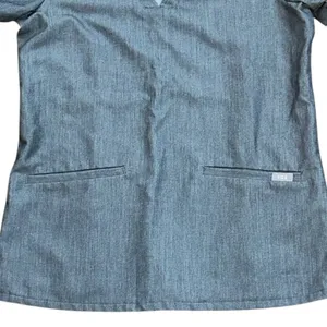 Women's FIGS Casma Grey‎ Scrub Top XS FW1100 Medical Healthcare Nurse Uniform thumbnail 2