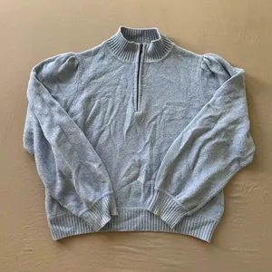 Universal Thread Puff Sleeve Quarter Zip Sweater thumbnail 2
