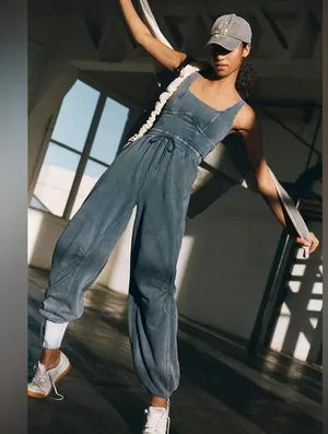 NWT Free People Movement Inbound Onesie In Midnight Navy $128 MSRP New with tags thumbnail 1