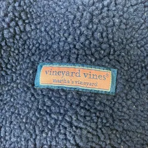 Vineyard Vines Navy Blue Fleece Winter Vest Quilted Polyester Womens X-Small thumbnail 2