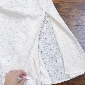 Rebecca Taylor • Lace Maxi Skirt cream New Ivory flowy slit crochet beach summer thumbnail 11