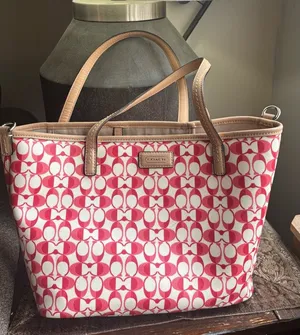 Authentic coach 1941 C monogram signature coated leather trim leather tote thumbnail 1