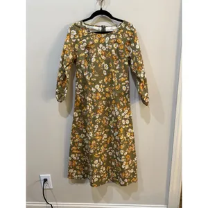 Flora‎ Bea Size Small Multi-Color Danniella Dress in Whiskey Floral 3/4 Sleeves thumbnail 2