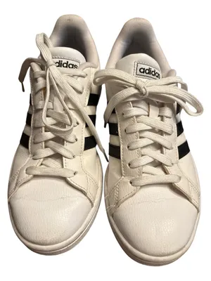 Adidas Grand Court Sneakers Women’s Size 7 White Black Classic 3-Stripes thumbnail 4