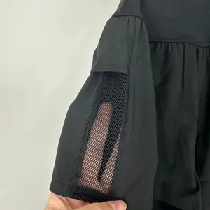 Halara High Waisted Active Flare Shorts Black Ruffles Mesh Accents XS NEW thumbnail 6