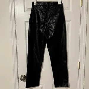 Abercrombie & Fitch The Ankle Straight Ultra High Rise Leather Pants Size 27 / 4 thumbnail 5