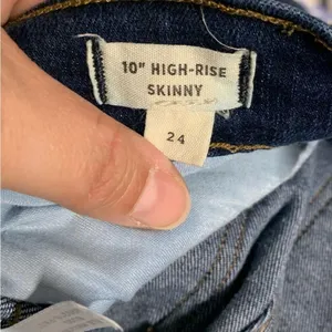 Madewell 10" High-Rise Skinny Women’s Blue Jeans Size 24 thumbnail 4