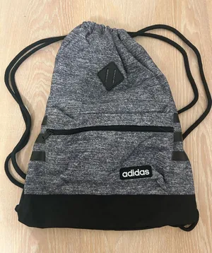 adidas Heather Grey and Black Drawstring Backpack thumbnail 1