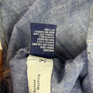 Madewell Chambray Button Down Shirt Size Large Blue Workwear Long Sleeve Cotton thumbnail 5
