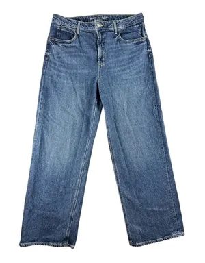 Old Navy Sky-Hi Wide Leg Extra High Rise Jeans Medium Wash Blue Size 16 NWT Boho thumbnail 1