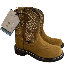 Ariat Women's Fatbaby Heritage Waterproof Western Boots Ginger Spice Suede Sz 6B thumbnail 1
