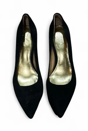 Coach Black Suede 
Pointed-Toe Heels thumbnail 1