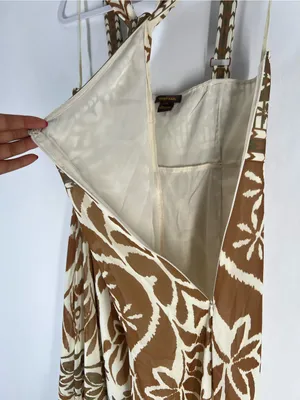 Anthropologie Vineet Bahl Boho Printed Halter‎ Maxi Dress Size M thumbnail 7