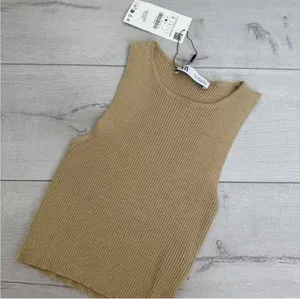 Metallic Gold Thread ZARA Top & Skirt Set thumbnail 2
