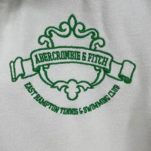 Abercrombie & Fitch White Green Tennis Swimming Club Zip Up Jacket‎ Size M Y2K thumbnail 3