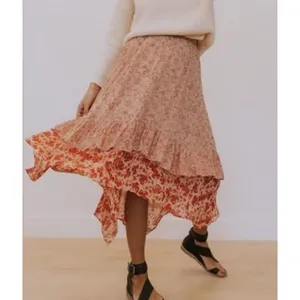 Free People Zuma Floral Tiered Skirt Women‘s Sz. 0 thumbnail 3