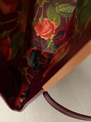 Ted Baker Burgundy Tote Bag Large Structured Shoulder Handbag thumbnail 12