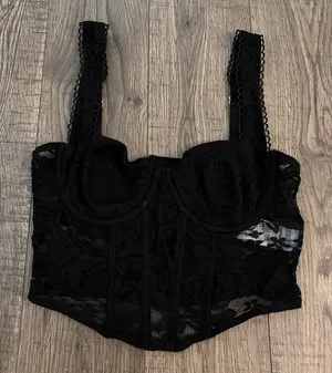 Edikted Lace Corset XS‎ Black thumbnail 1