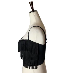 Victoria's Secret Sexy Little Things Fringe Corset Bustier Bra 34C Black Y2K thumbnail 6