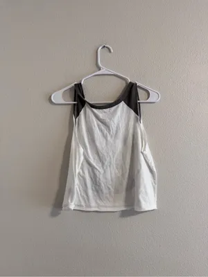 NWT American Eagle Outfitters White Tank with Green Graphic Rose thumbnail 3
