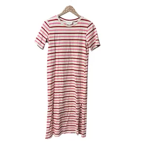 Tuckernuck Pomander Place Gio Stripe Short Sleeve Long Maxi Dress Red Pink Small S thumbnail 5