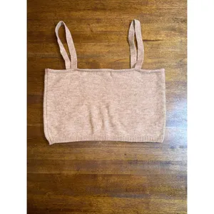WITTY FOX ‎ Cropped Butterfly Tank Top Tan Size XL thumbnail 2