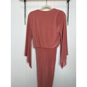 NWT Misa Los Angeles Teget Twisted Maxi Dress Blush Pink Long Sleeve Wedding XS thumbnail 6