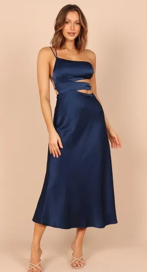 Petal and Pup ONE SHOULDER CUT OUT MIDI DRESS thumbnail 1