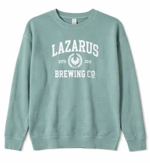 Lazarus Brewing Co. Crewneck Sweatshirt Green Size L thumbnail 1