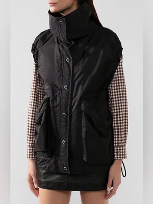 Burberry London Oversized Black Nylon Logo Drawstring Vest thumbnail 3