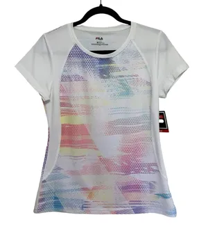 NEW Women’s Fila Sport Quick Dry Athletic T-Shirt Pastel Multicolor - Size M thumbnail 1
