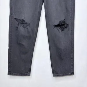 American Eagle Black Mom Straight Distressed Jeans thumbnail 9
