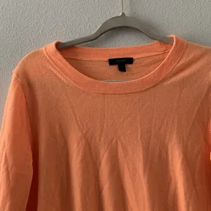 J. Crew Womens Size Large Orange Merino Wool Blend Pullover Sweater thumbnail 2