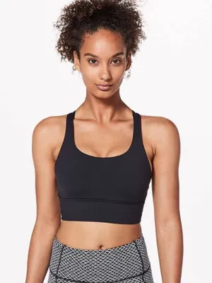 Lululemon Energy Long Line Bra in Black - Size 2 thumbnail 1