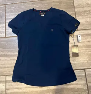 New! Koi Scrub Top Sz XS! No Free Shipping:( Blue thumbnail 1