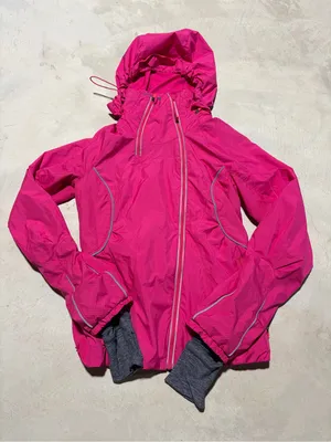 Lululemon run inspire jacket Women’s Pink Hooded Windbreaker Jacket 4 thumbnail 1