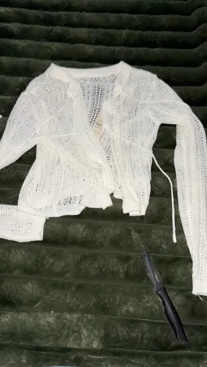 No boundaries tie front pointelle cardigan  thumbnail 2