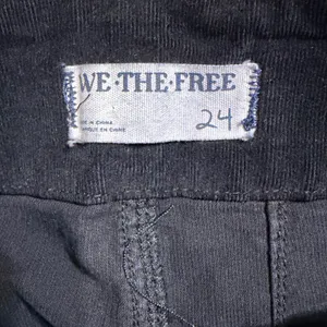 We The Free People Black Corduroy High Rise Flare Pants Raw Hem Size 24 thumbnail 6