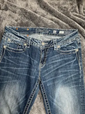 Miss Me Women Size 31 Bootcut Jeans Signature Stitch Medium Wash Flap Pocket Western Y2K thumbnail 3
