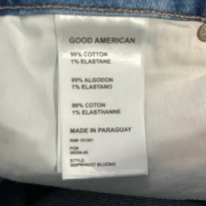Good American Good Girlfriend Jeans 27 Cropped Raw Hem Medium Wash thumbnail 10