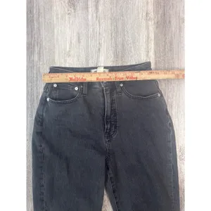 Madewell Curvy Perfect Vintage Jean High‎ Rise Tapered Black Lunar Wash Size 26 thumbnail 7