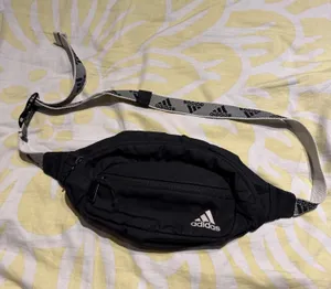 Adidas Black Waist Bag Fanny hip adjustable sport oval zip crossbody hiking unisex thumbnail 1