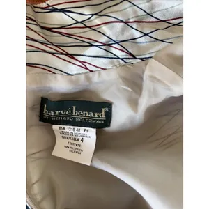 Harve Benard Vintage Mock‎ Neck Shift Dress Womens 4 Silver Abstract Satin thumbnail 6