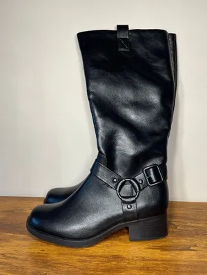 b.o.c. New Tall Black Harness Moto Boot MidCalf Biker Riding thumbnail 1